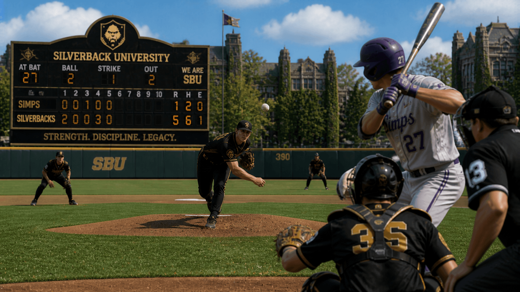 Silverbacks baseball — game day