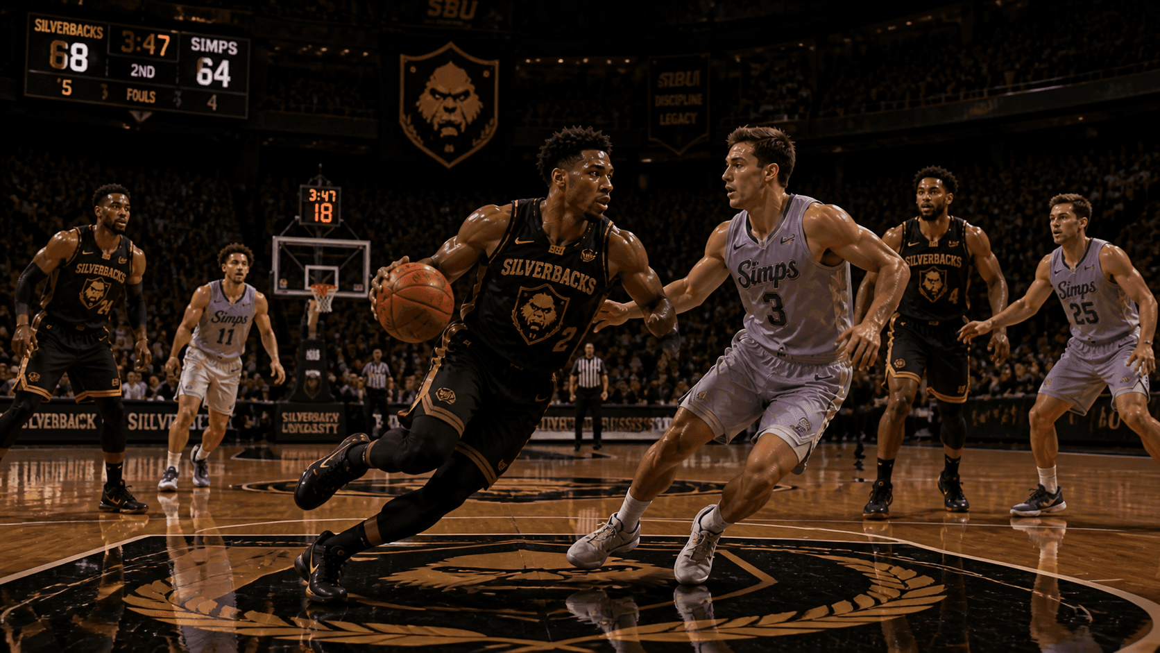 Silverbacks basketball — final minutes