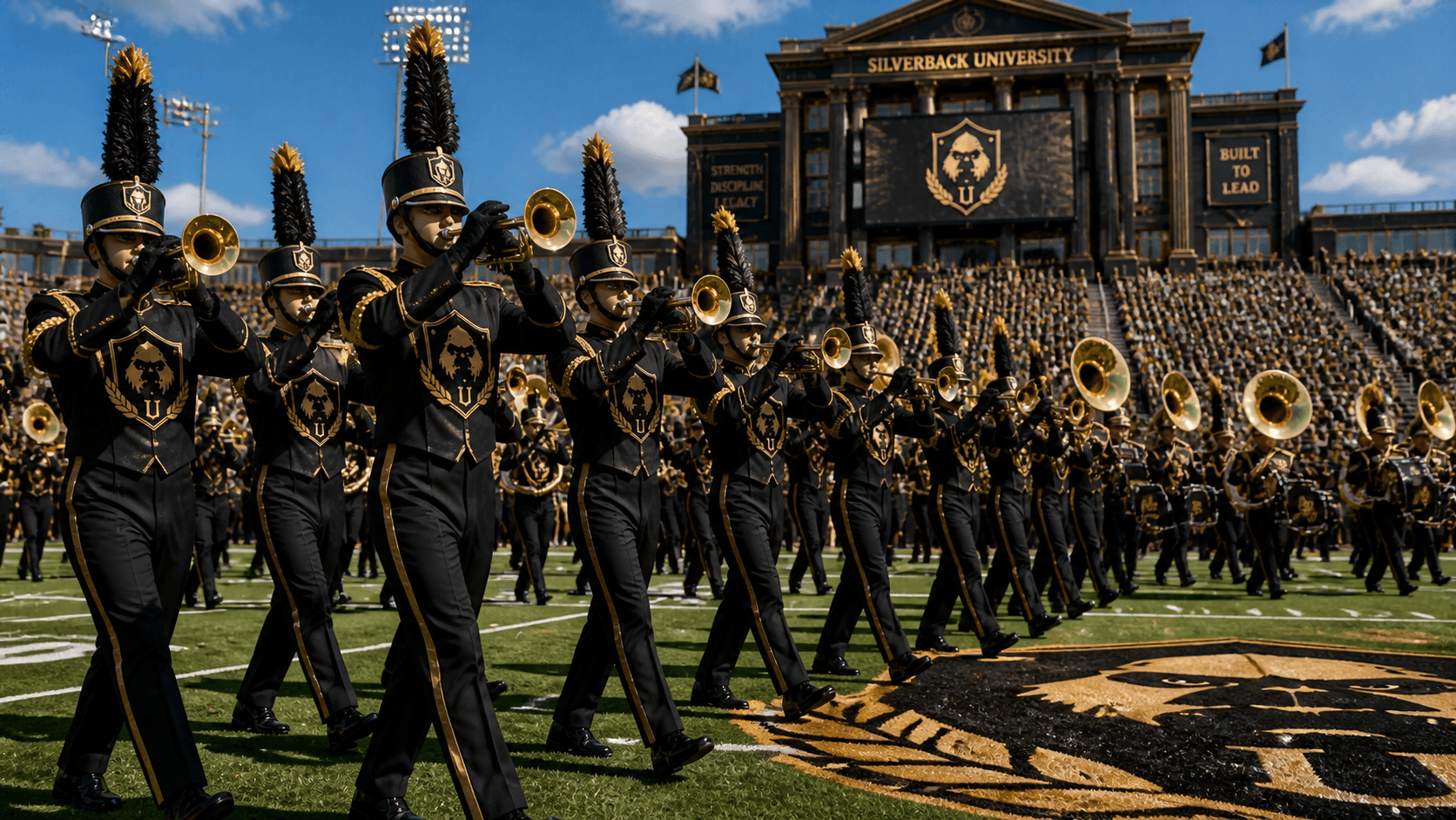 The Silverback marching band